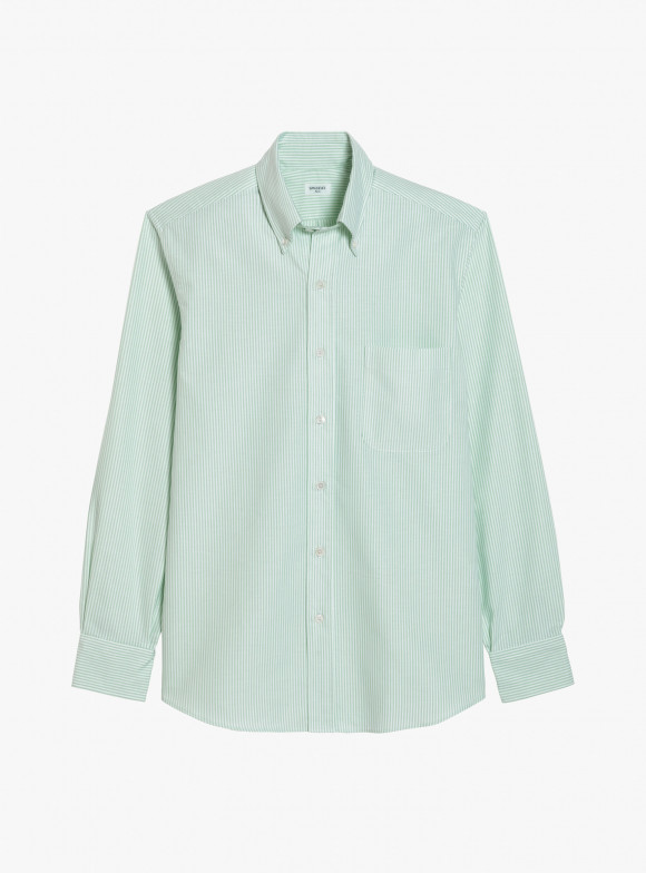 Chemise Oxford Rayé Vert