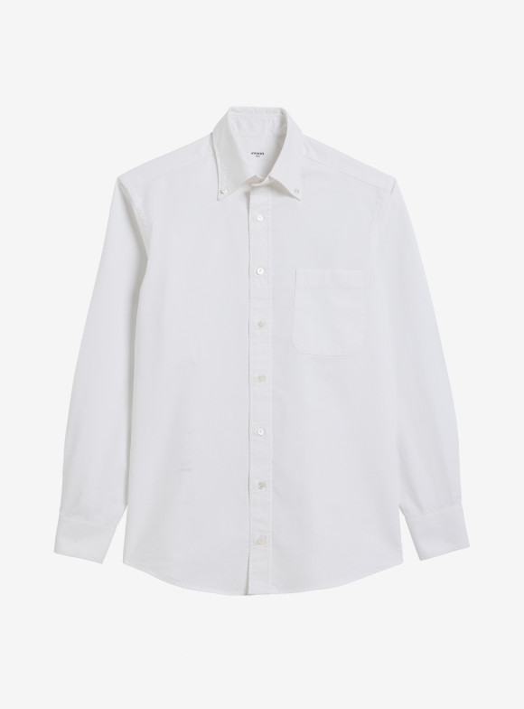 Chemise Oxford Uni Blanc