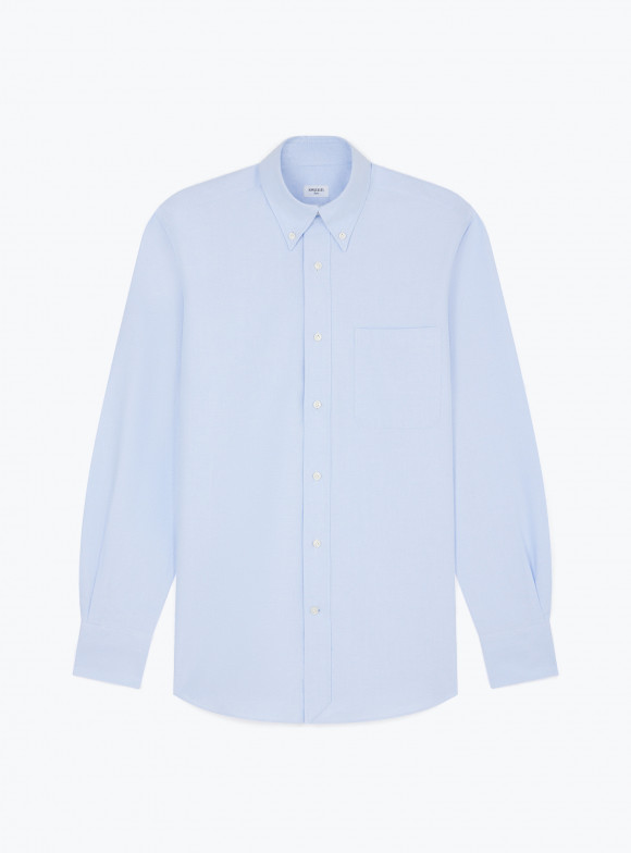 Chemise Oxford Uni Bleu