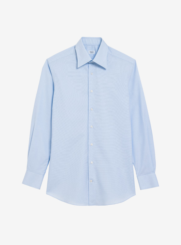 Chemise Oxford Uni Bleu