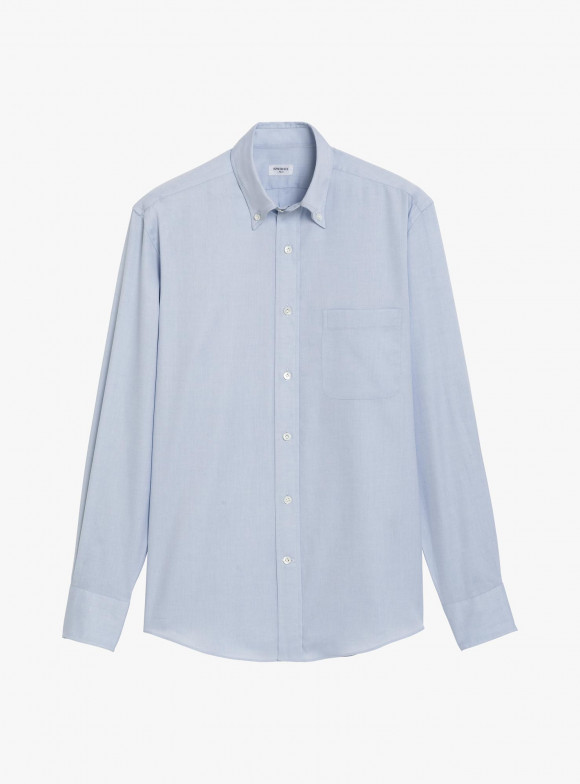 Chemise Oxford Uni Bleu