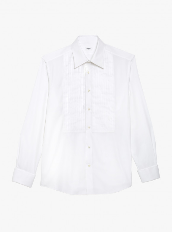 Chemise Blanche à Plastron (plissé main)