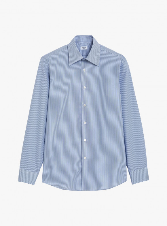 Chemise Popeline Rayé Bleu
