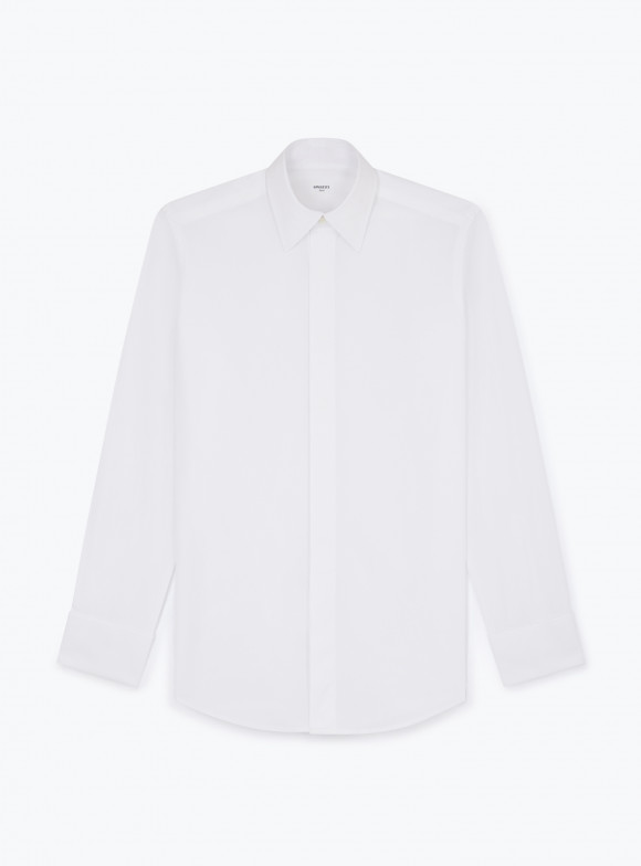 Chemise Popeline Uni Blanc