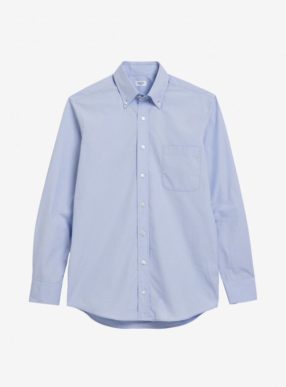 Chemise Popeline Uni Bleu