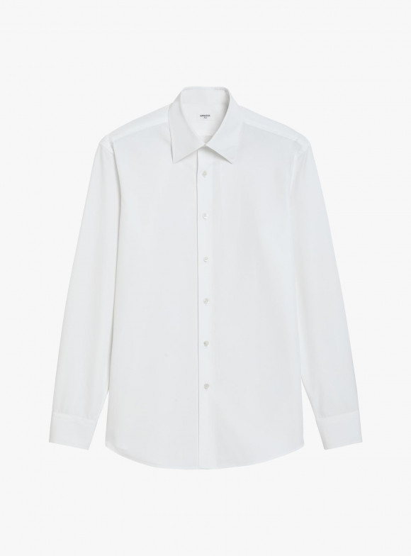 Chemise Popeline Uni Blanc