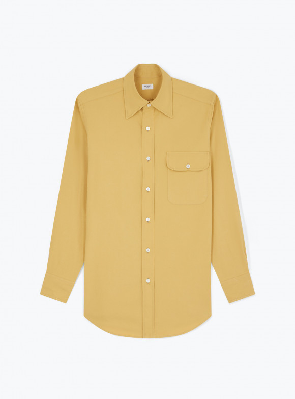 Chemise Twill Uni Beige