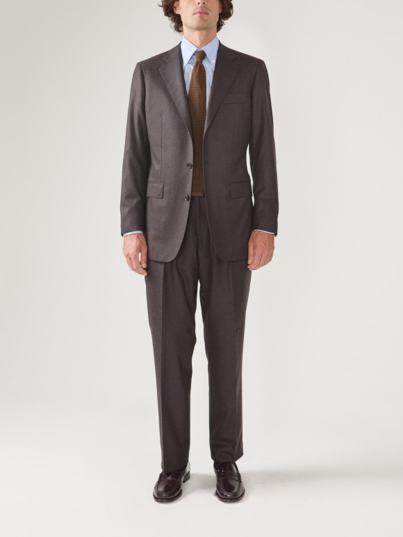 Costume Flanelle Marron