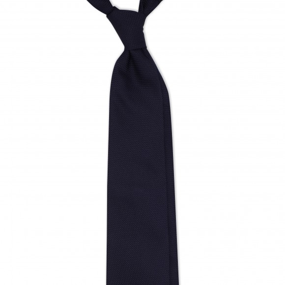 Cravate Bleue Grenadine de Soie «  Garza Fina »