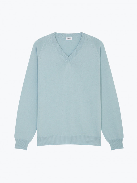Pull Coton Cachemire Bleu