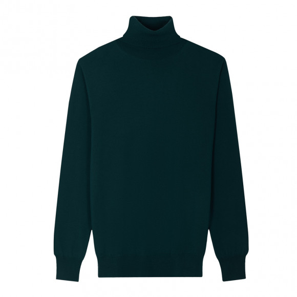 Pull Col Roulé Merinos Vert