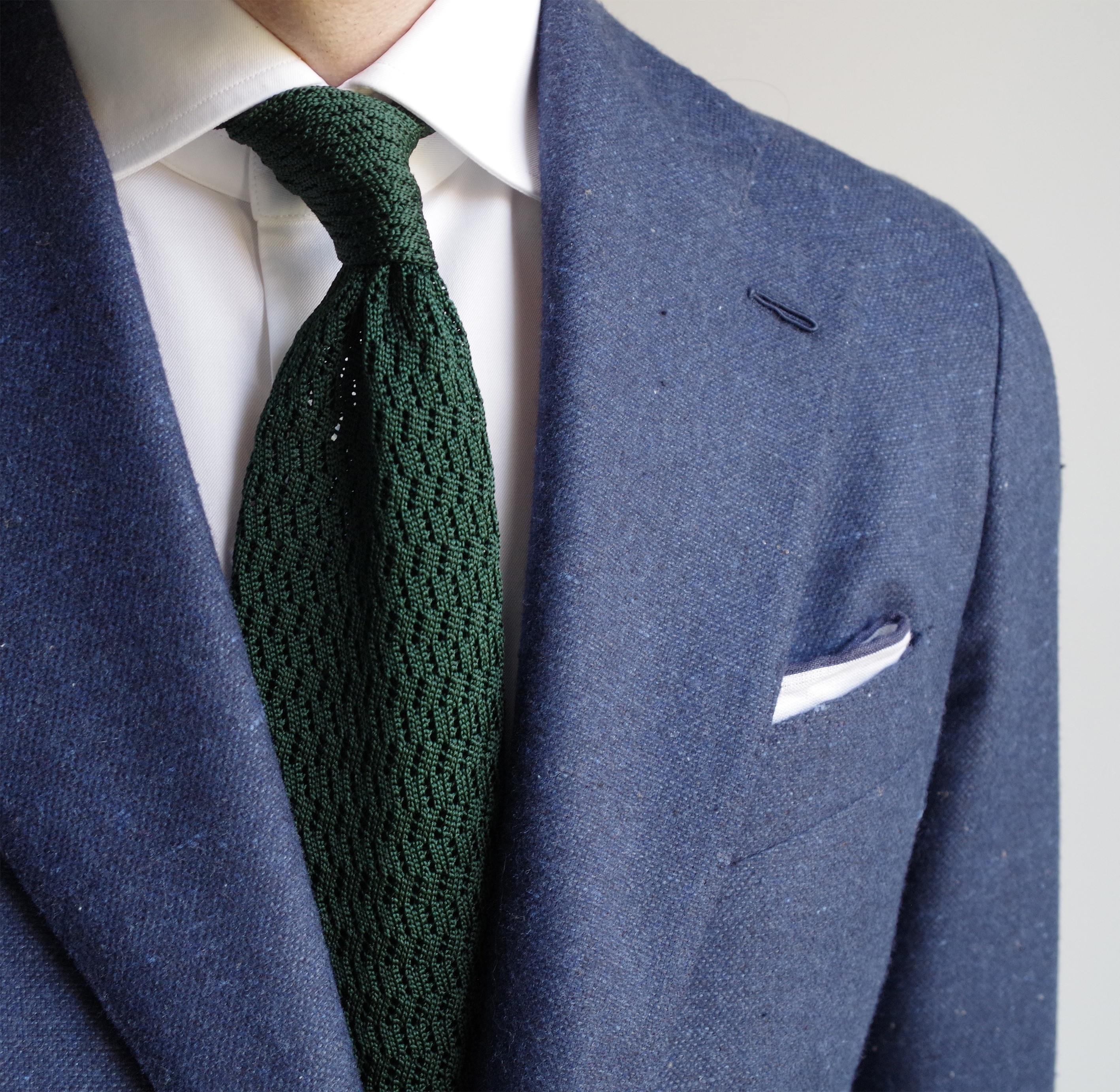 Cravate Cachemire Verte Olive Et Noire - Ma Cravate