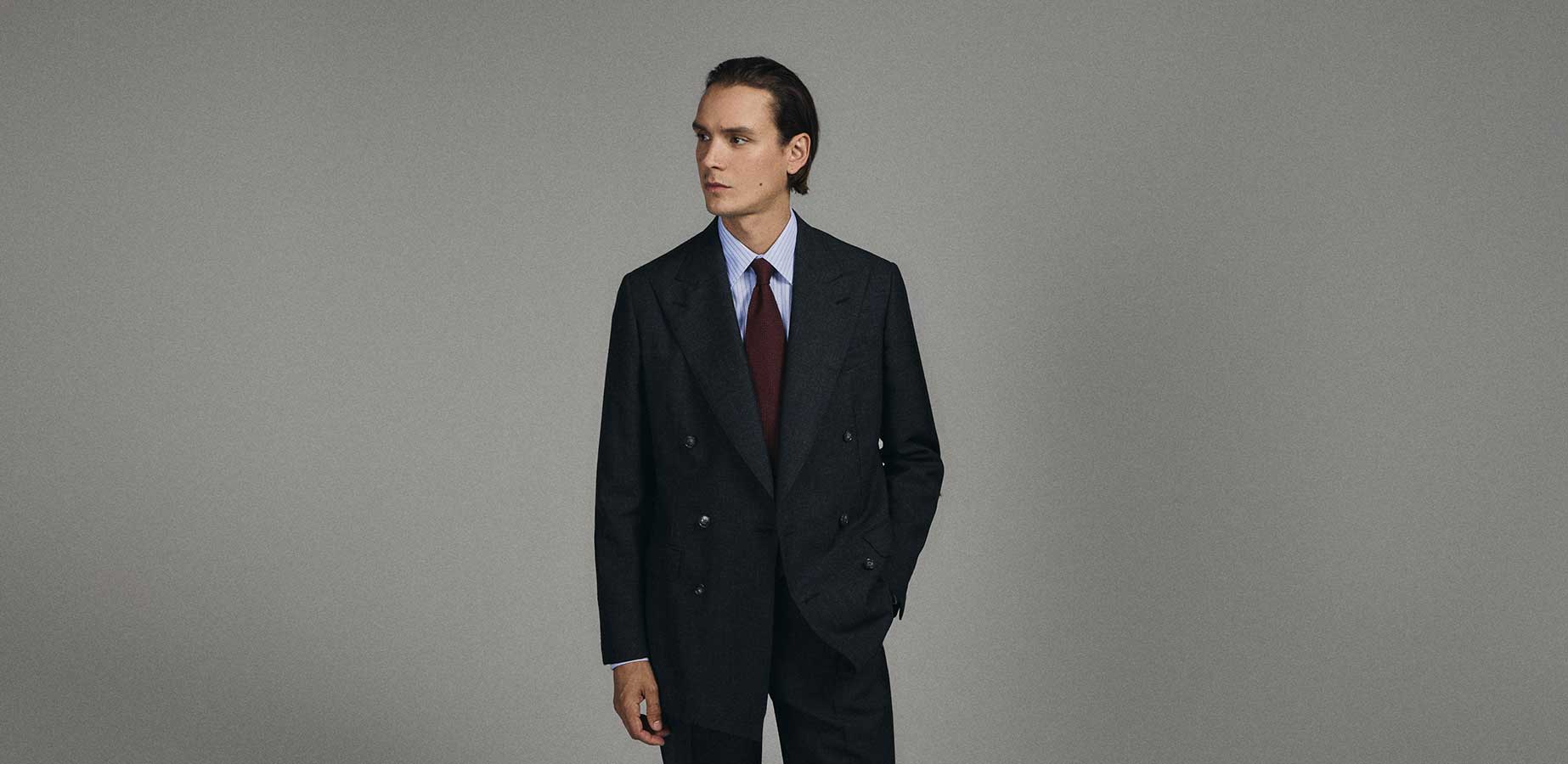 Le Costume Croisé Fresco Anthracite