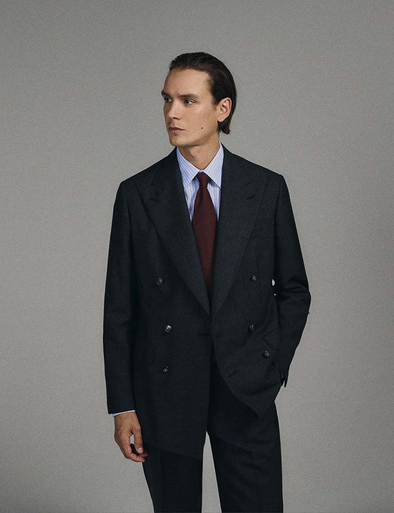 Le Costume Croisé Fresco Anthracite