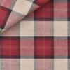 Twill Carreaux Bordeaux Marron