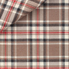 Twill Carreaux Marron Rouge