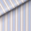 Popeline Rayé Bleu Gris