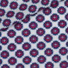 Popeline Motif Bleu Rouge