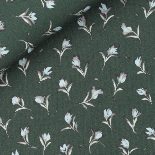 Mousseline Motif Bleu