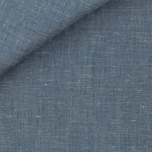 Chambray Lin Uni Bleu