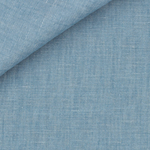 Chambray Lin Uni Bleu