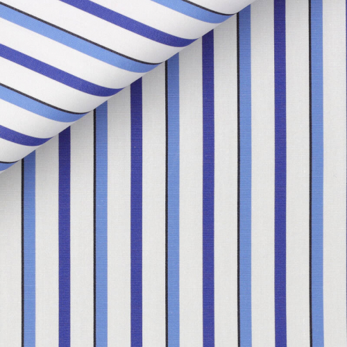 Popeline Carreaux Bleu