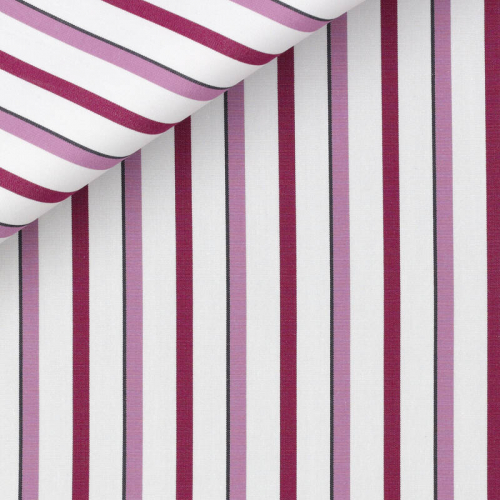 Popeline Carreaux Bordeaux Parme