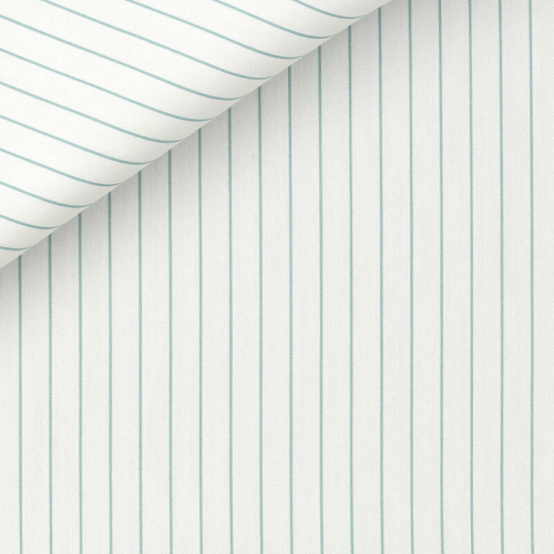 Twill Rayé Turquoise