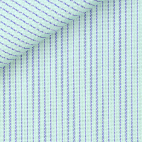 Oxford Rayé Bleu Vert