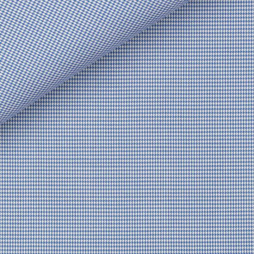 Twill Pied de Poule Bleu