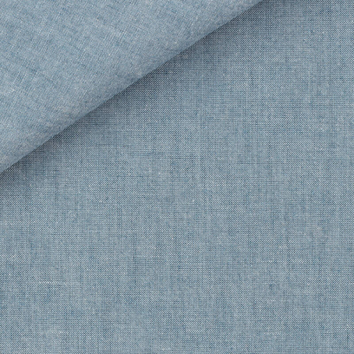 Chambray Lin Uni Bleu