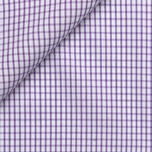 Popeline Carreaux Violet