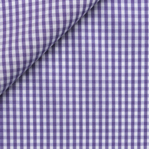 Popeline Carreaux Violet