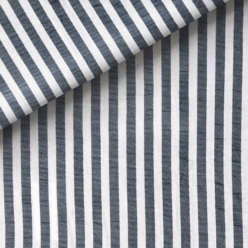 Seersucker Uni Gris