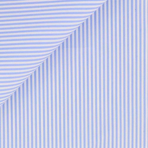 Popeline Rayé Bleu