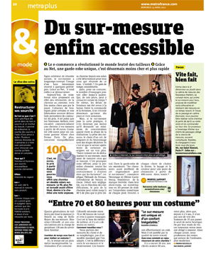 Magazine Metro - le sur mesure