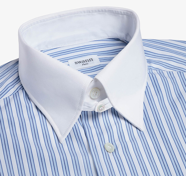 Col anglais sur mesure coupe Swann Paris