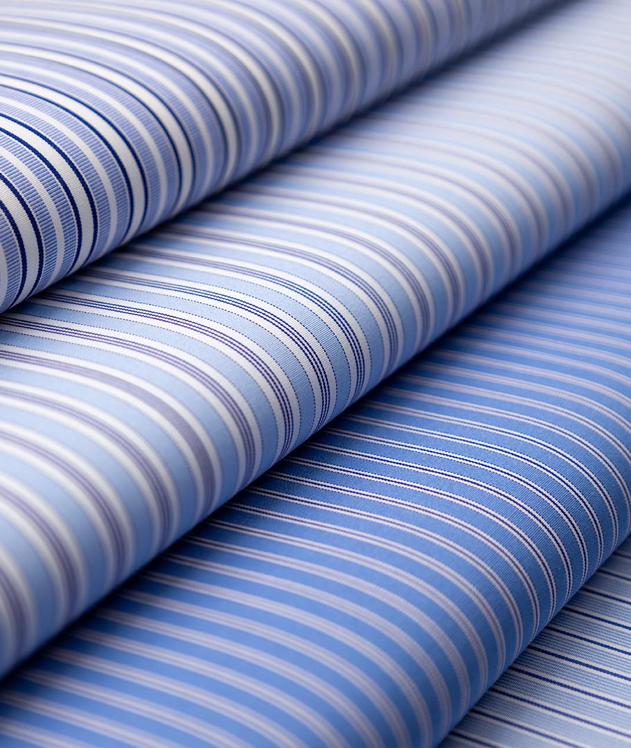 Sélection tissus chemise col anglais sur mesure Swann Paris