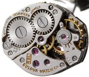 Boutons de Manchette en Mécanisme de Montre Bulova