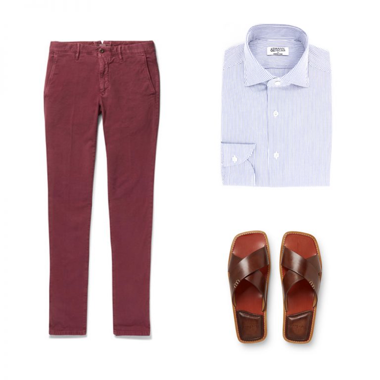 look-chemise-seersucker-pantalon-rouge