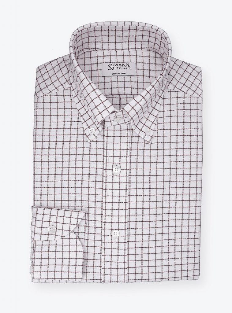 chemise oxford careaux rouge CH081986