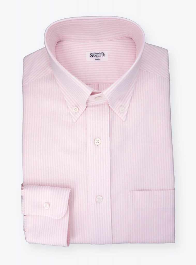 Chemise-oxford-raye-rose-CH093395